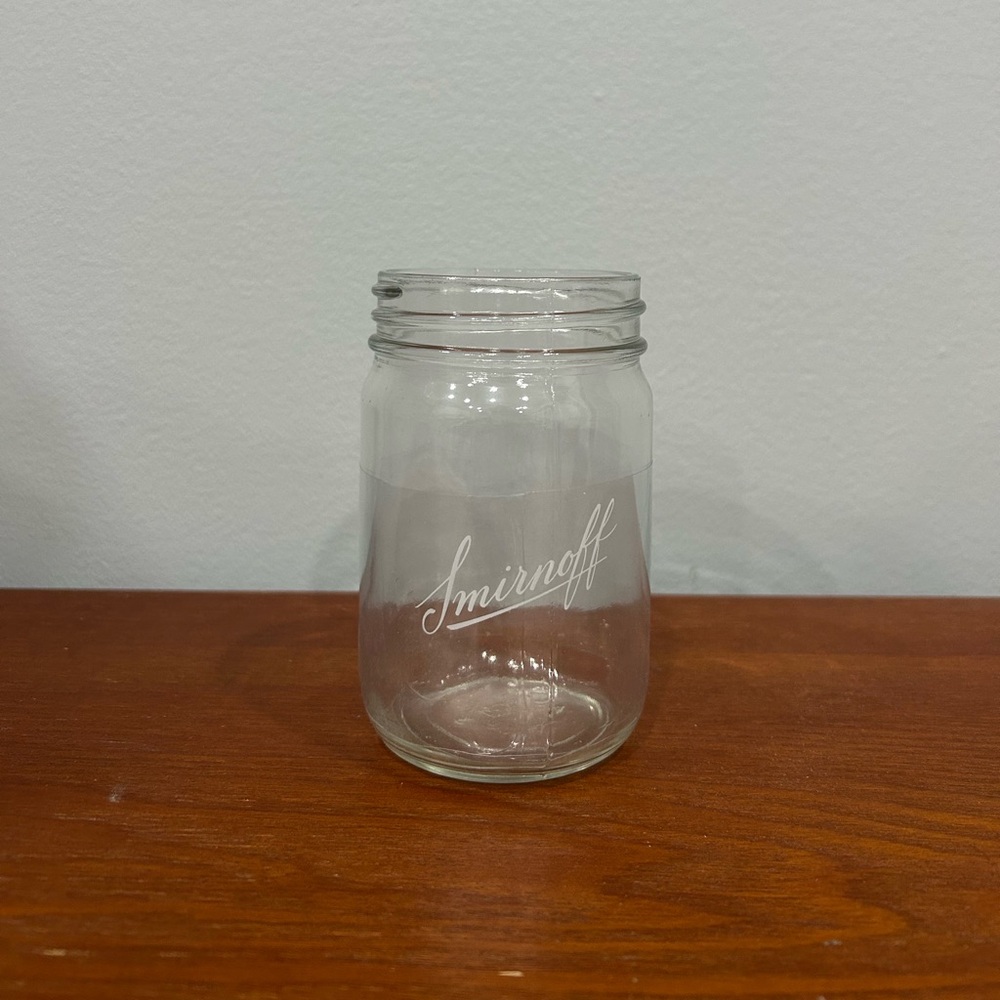 New Mason Jar w Smirnoff Logo